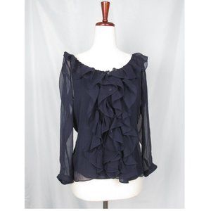 Lauren Ralph Lauren Ruffle Silk Blouse & Camisole - Size 8